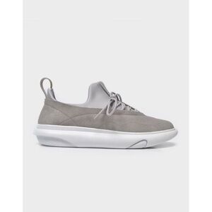 Article No • 0502 Suede Sneakers in Light Gray taupe lace up trainers 0518